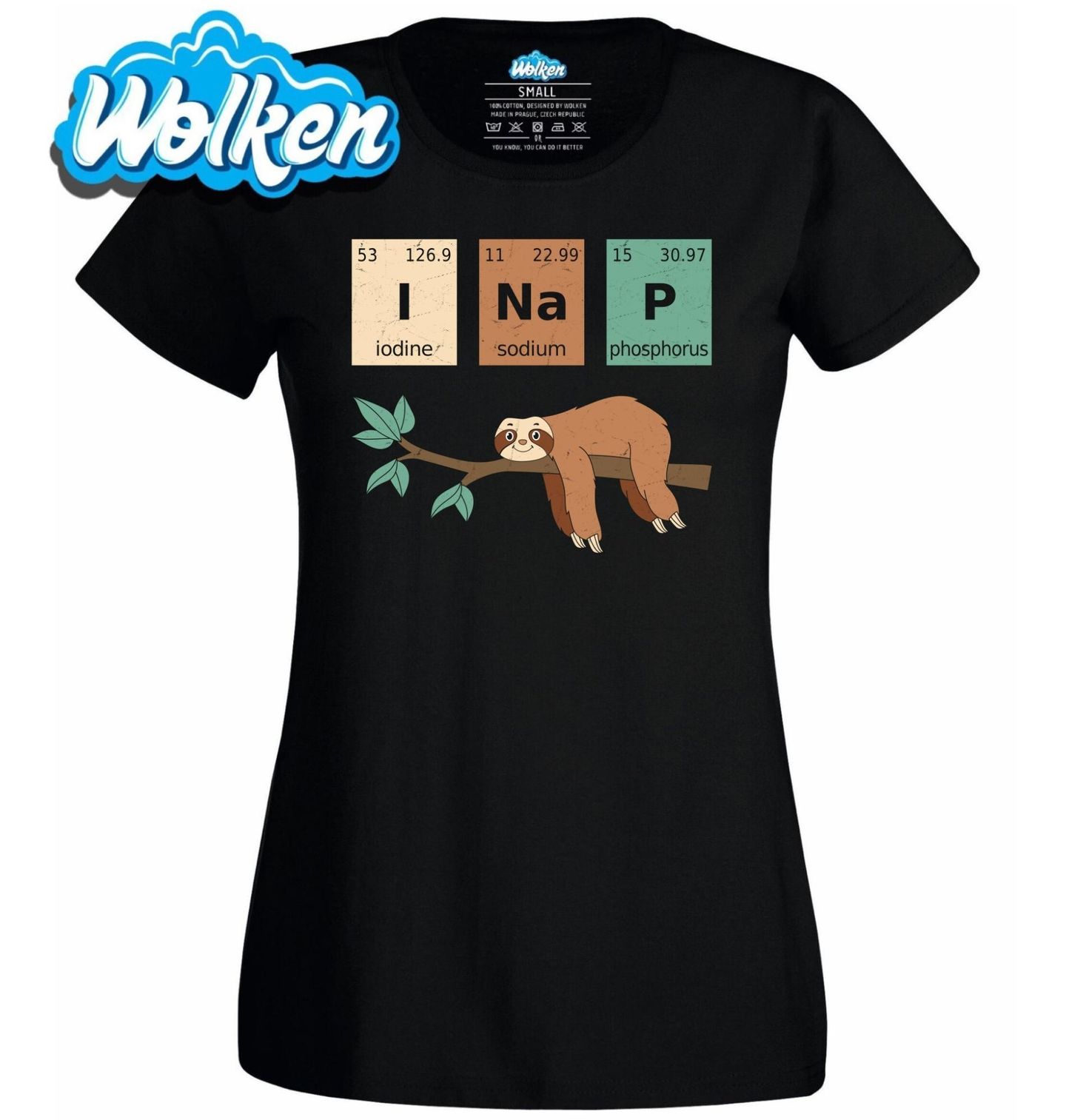 Dámské tričko Lenochod Chemické Prvky I NaP.jpg