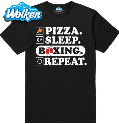 Obrázek produktu Pánské tričko Pizza Spánek Box a Znovu Pizza Sleep Boxing Repeat