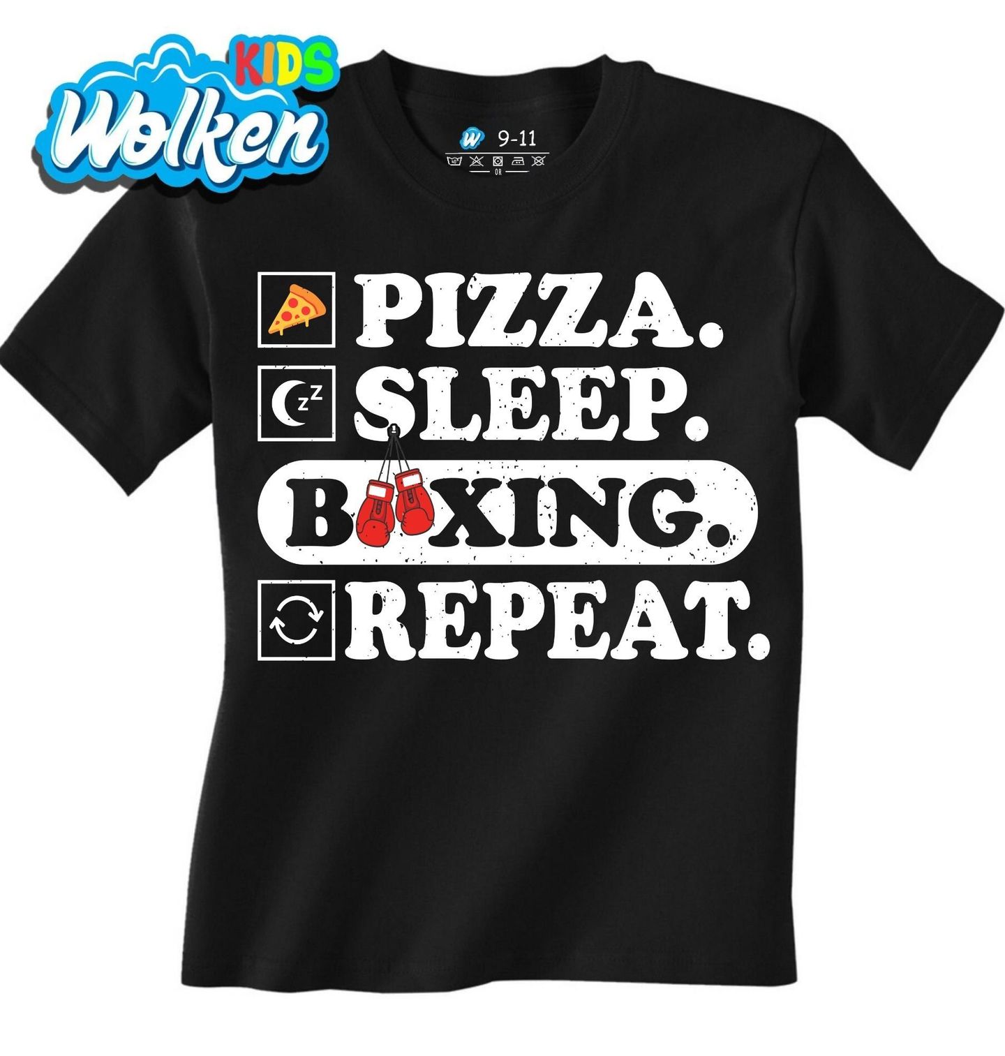 Dětské tričko Pizza Spánek Box a Znovu.jpg