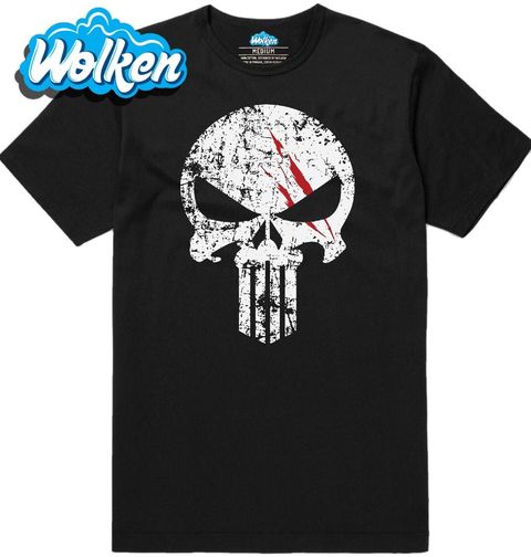 Obrázek produktu Pánské tričko Punisher Warrior Drsná Lebka s Jizvou