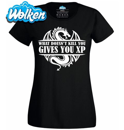 Obrázek produktu Dámské tričko Drak Co tě nezabije, dá ti XP Dungeons & Dragons