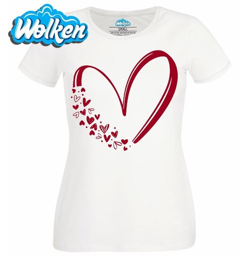 Obrázek produktu Dámské tričko Červené Srdce Plné Lásky