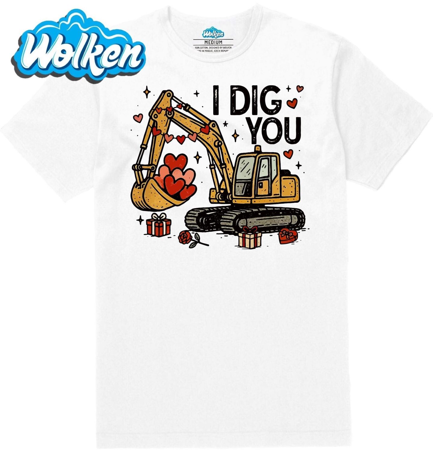 Pánské tričko Bagr Lásky I Dig You.jpg