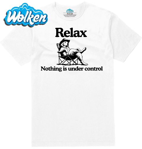 Obrázek produktu Pánské tričko Relaxující Zlatý Retrívr v Křesle