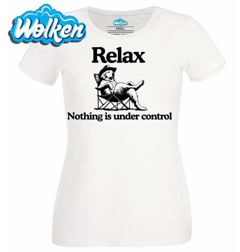 Obrázek produktu Dámské tričko Relaxující Zlatý Retrívr v Křesle