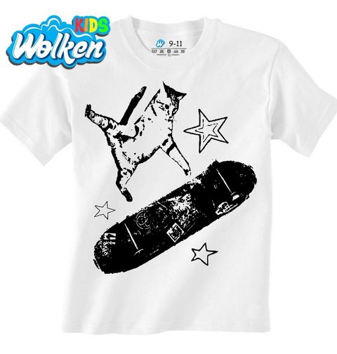 Obrázek produktu Dětské tričko Skate Kočka
