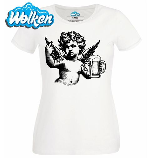 Obrázek produktu Dámské tričko Anděl s Pivem a Cigaretou