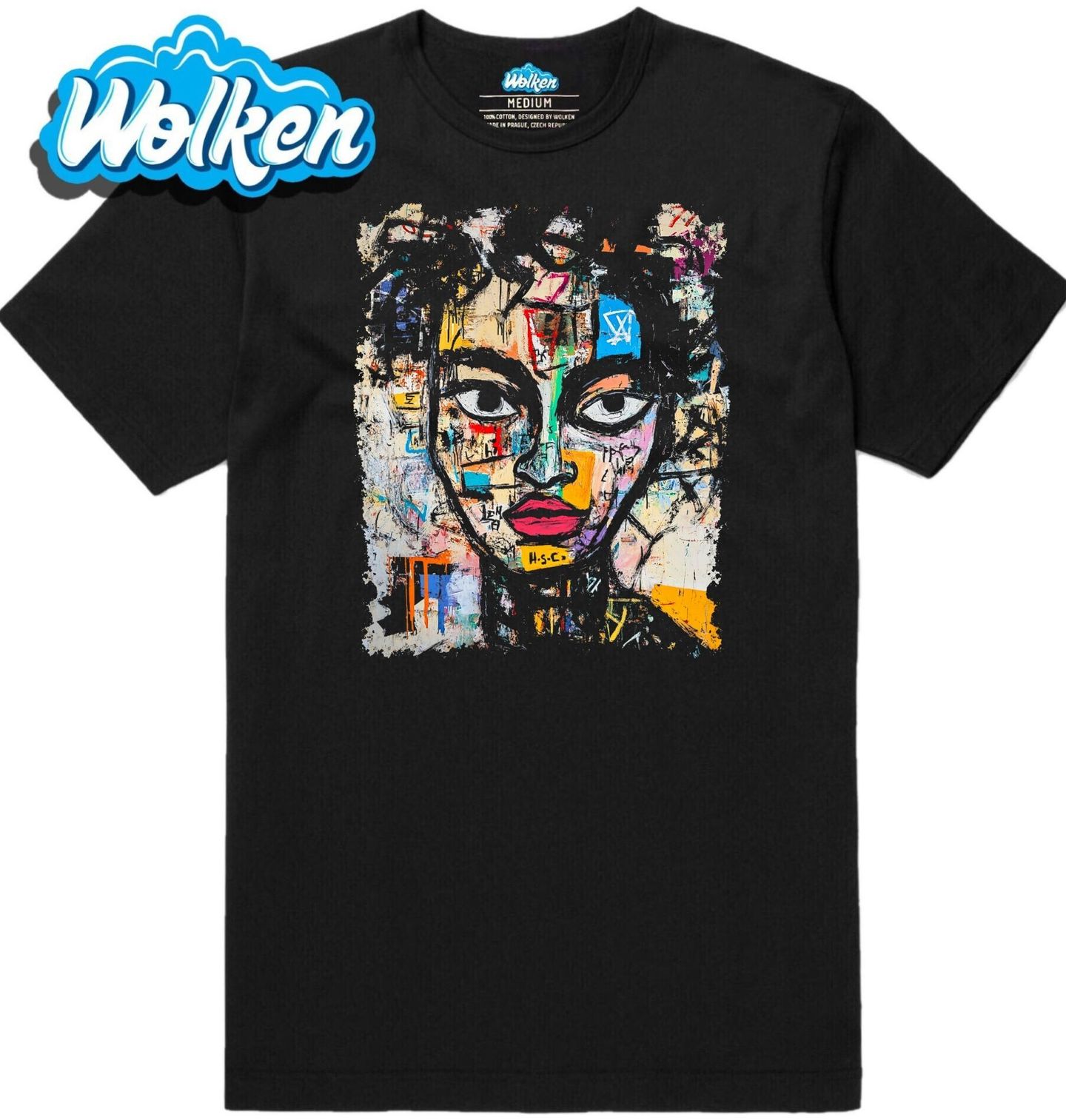 Pánské tričko Abstraktní Barevná Tvář.jpg