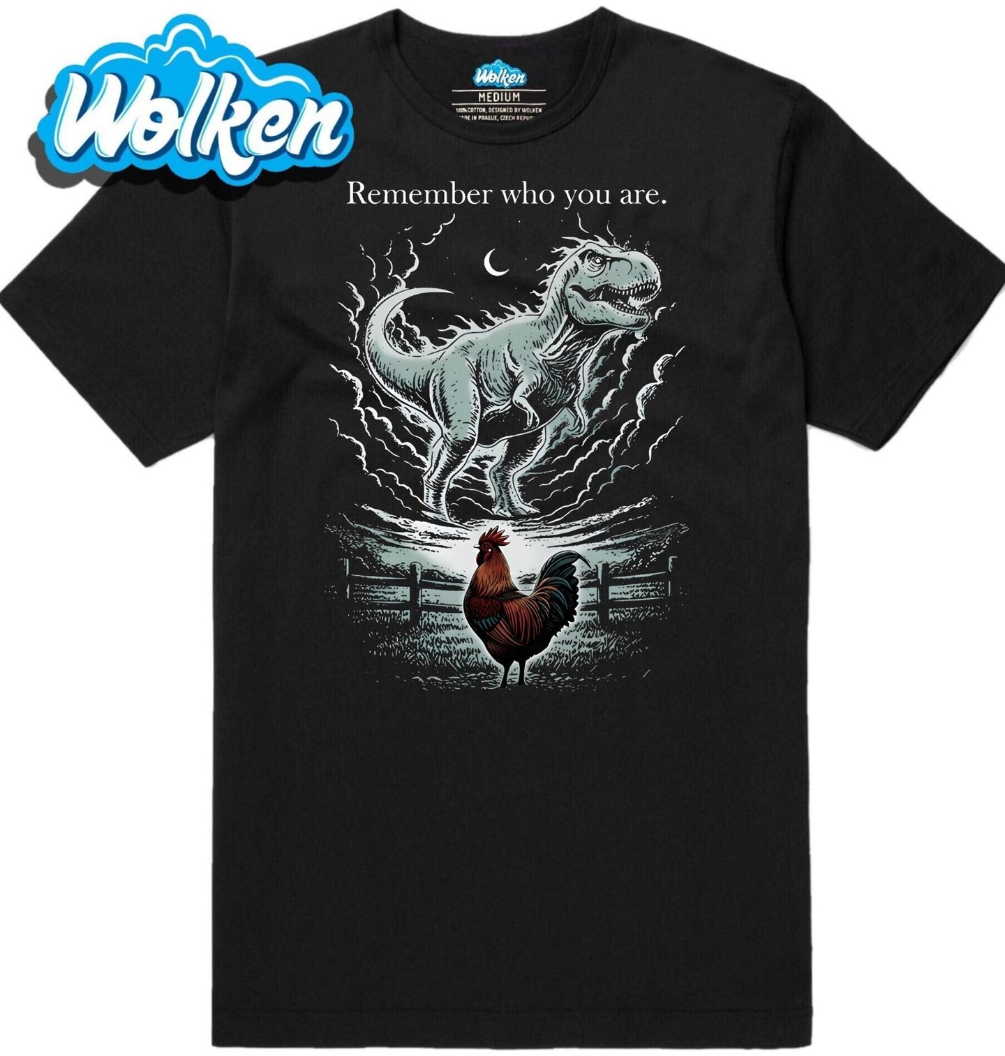 Pánské tričko T-Rex vs Kohout.jpg