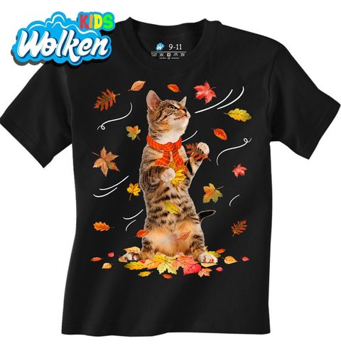 Obrázek produktu Dětské tričko Podzimní Kočka