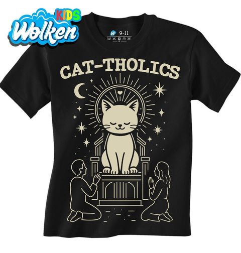 Obrázek produktu Dětské tričko Kočičí Víra Katolíci Cat-tholics