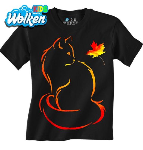 Obrázek produktu Dětské tričko Podzimní Silueta Kočky