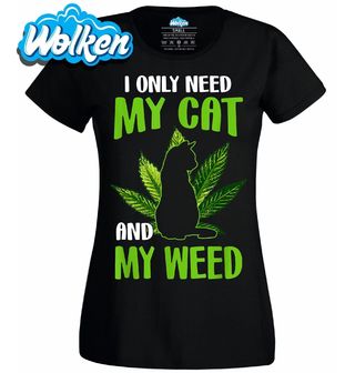 Dámské tričko Kočka a Marihuana.jpg
