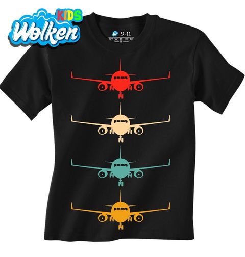 Obrázek produktu Dětské tričko Barevná Retro Letadla