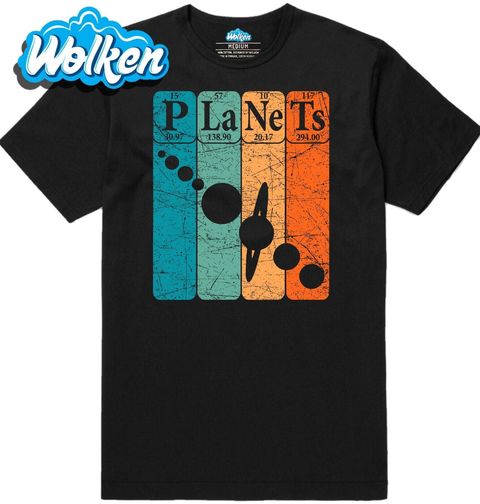 Obrázek produktu Pánské tričko Retro Chemické prvky Planets