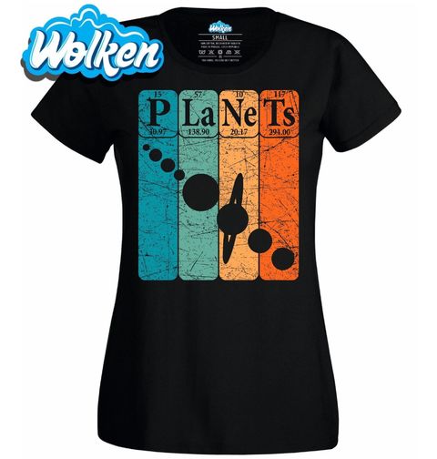 Obrázek produktu Dámské tričko Retro Chemické prvky Planets