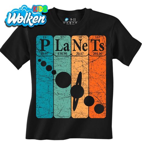 Obrázek produktu Dětské tričko Retro Chemické prvky Planets