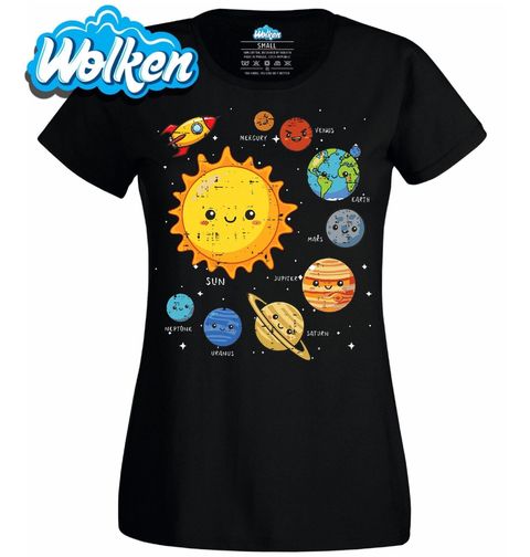 Obrázek produktu Dámské tričko Roztomilá Sluneční Soustava