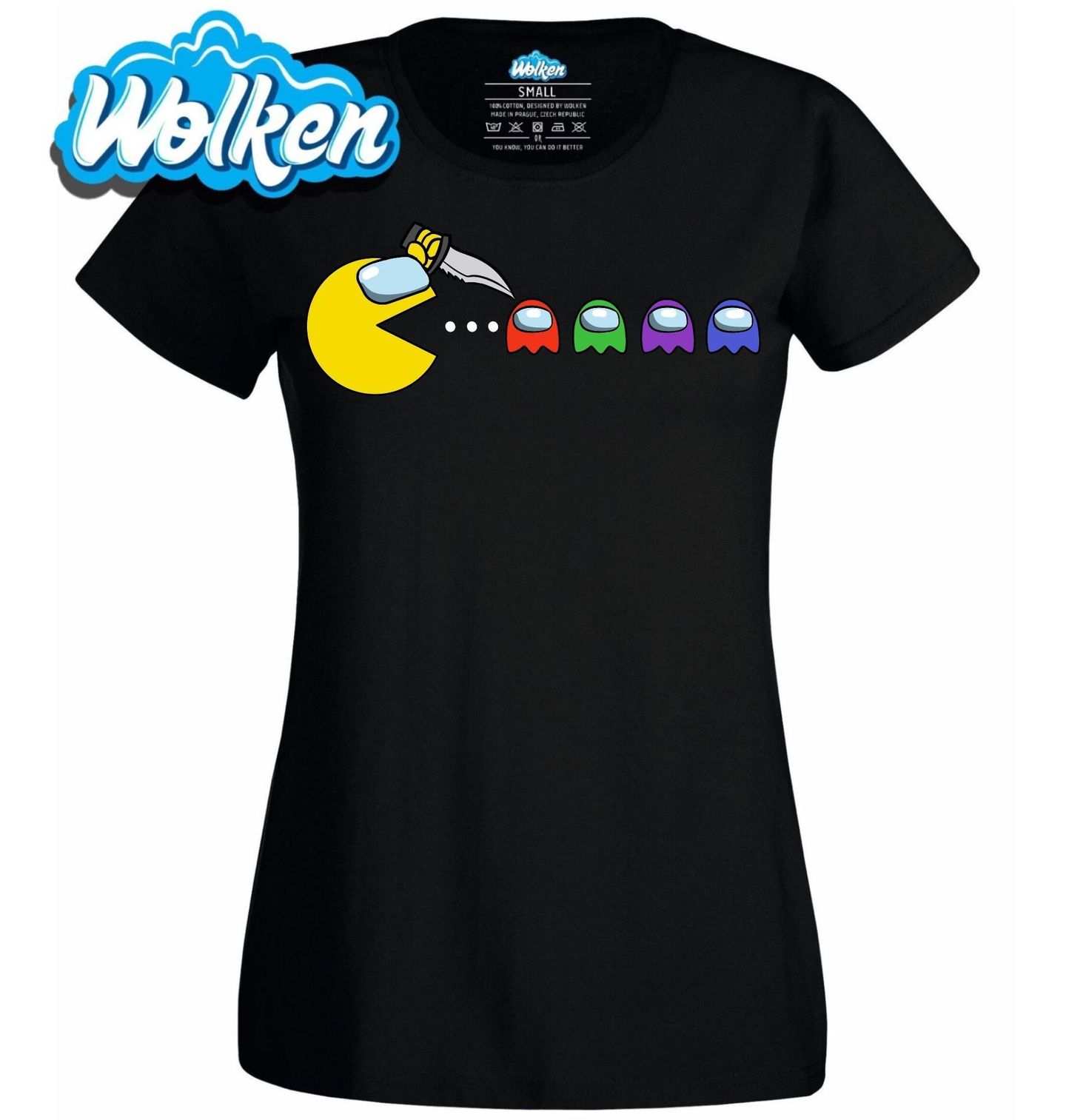 Dámské tričko Pacman vs Among Us.jpg