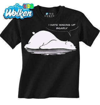 Dětské tričko Medvěd Nesnáším Ranní Vstávání.jpg