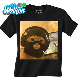 Dětské tričko Selfie Kočka Gamer.jpg