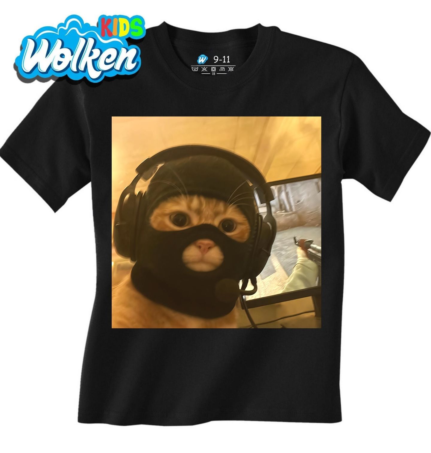 Dětské tričko Selfie Kočka Gamer.jpg