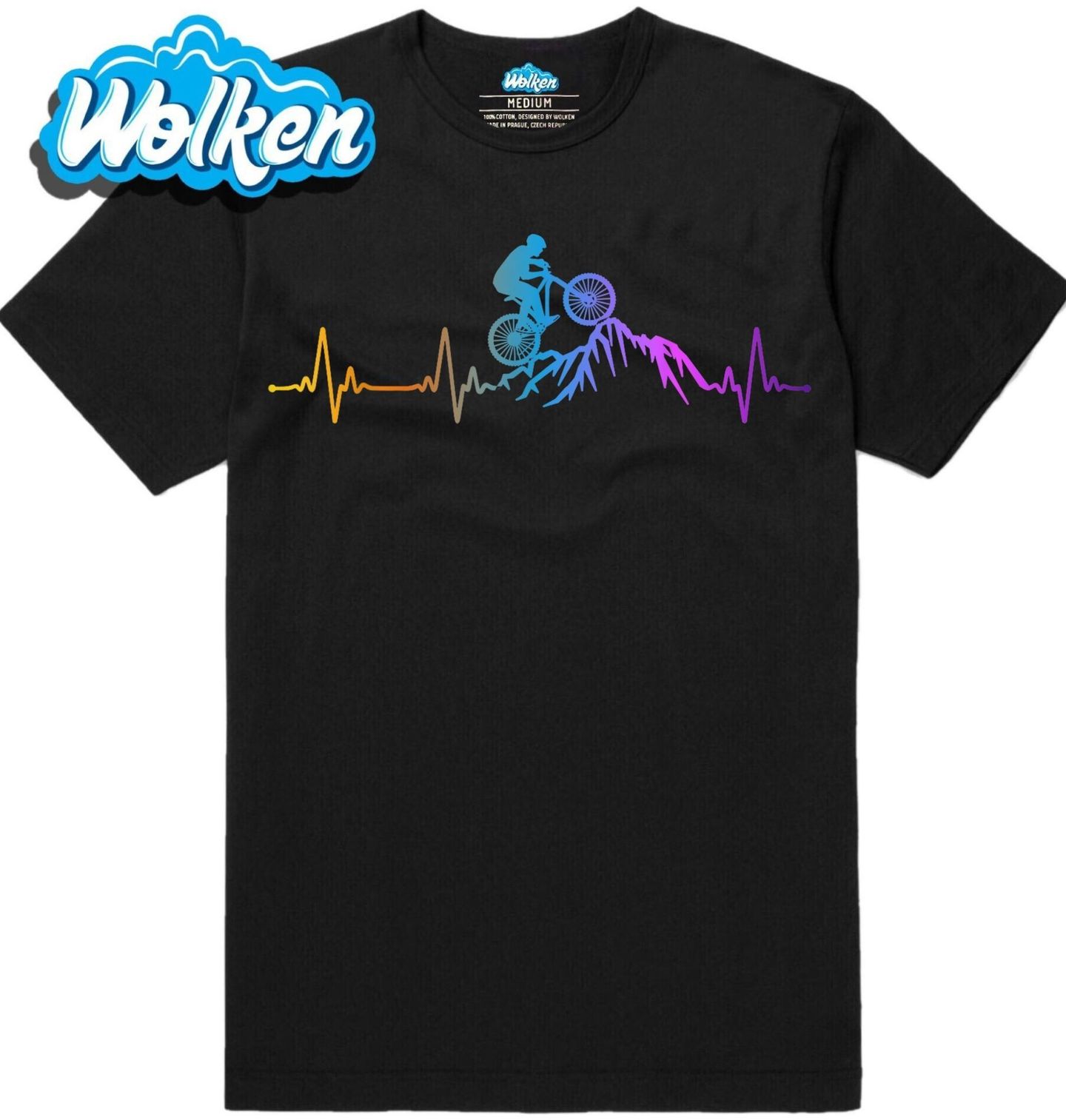 Pánské tričko Kardiogram a Horské Kolo MTB.jpg