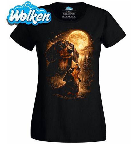 Obrázek produktu Dámské tričko Jezevčík při Úplňku