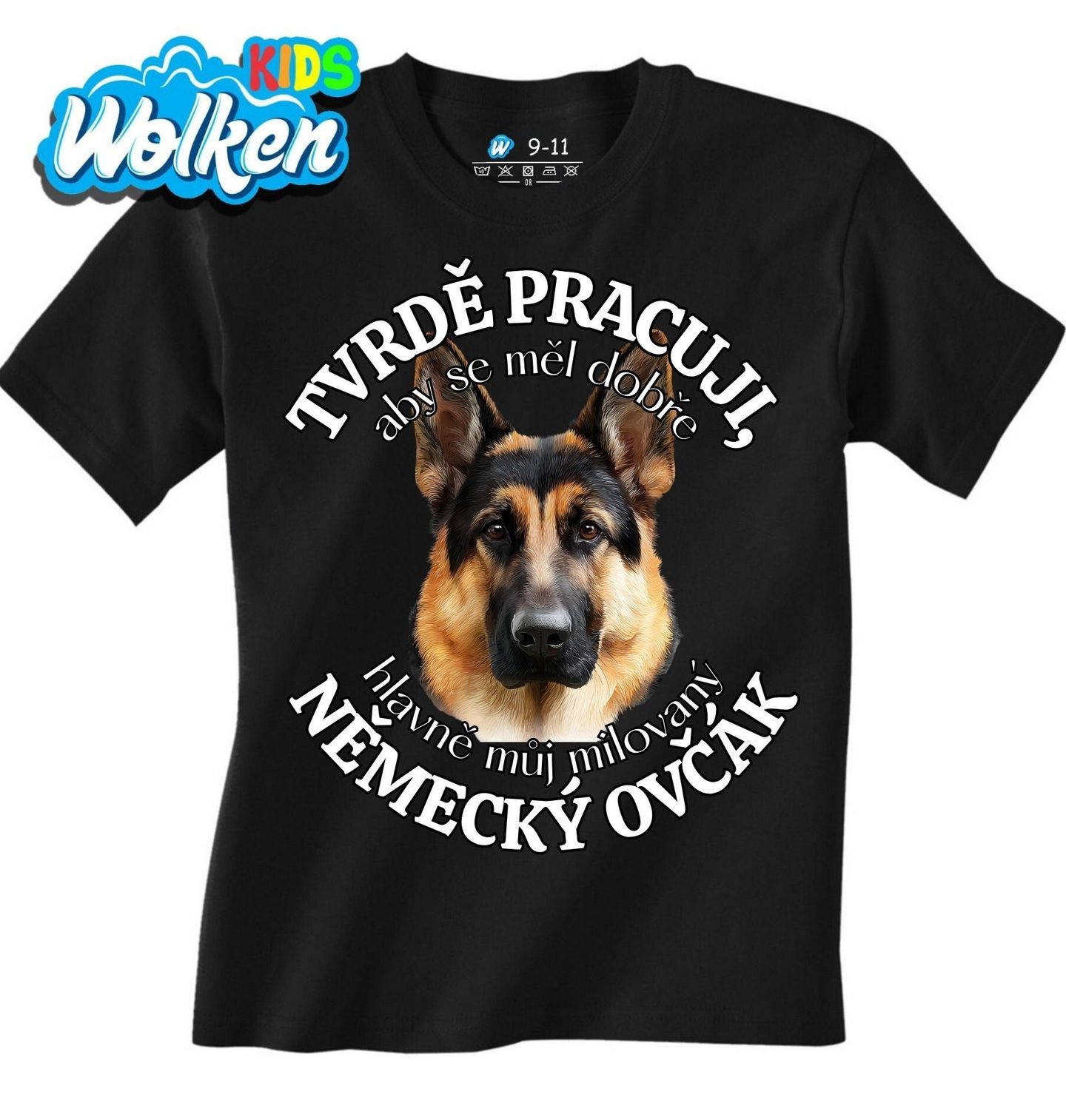 Dětské tričko Tvrdě pracuji, aby se měl dobře můj Německý ovčák.jpg