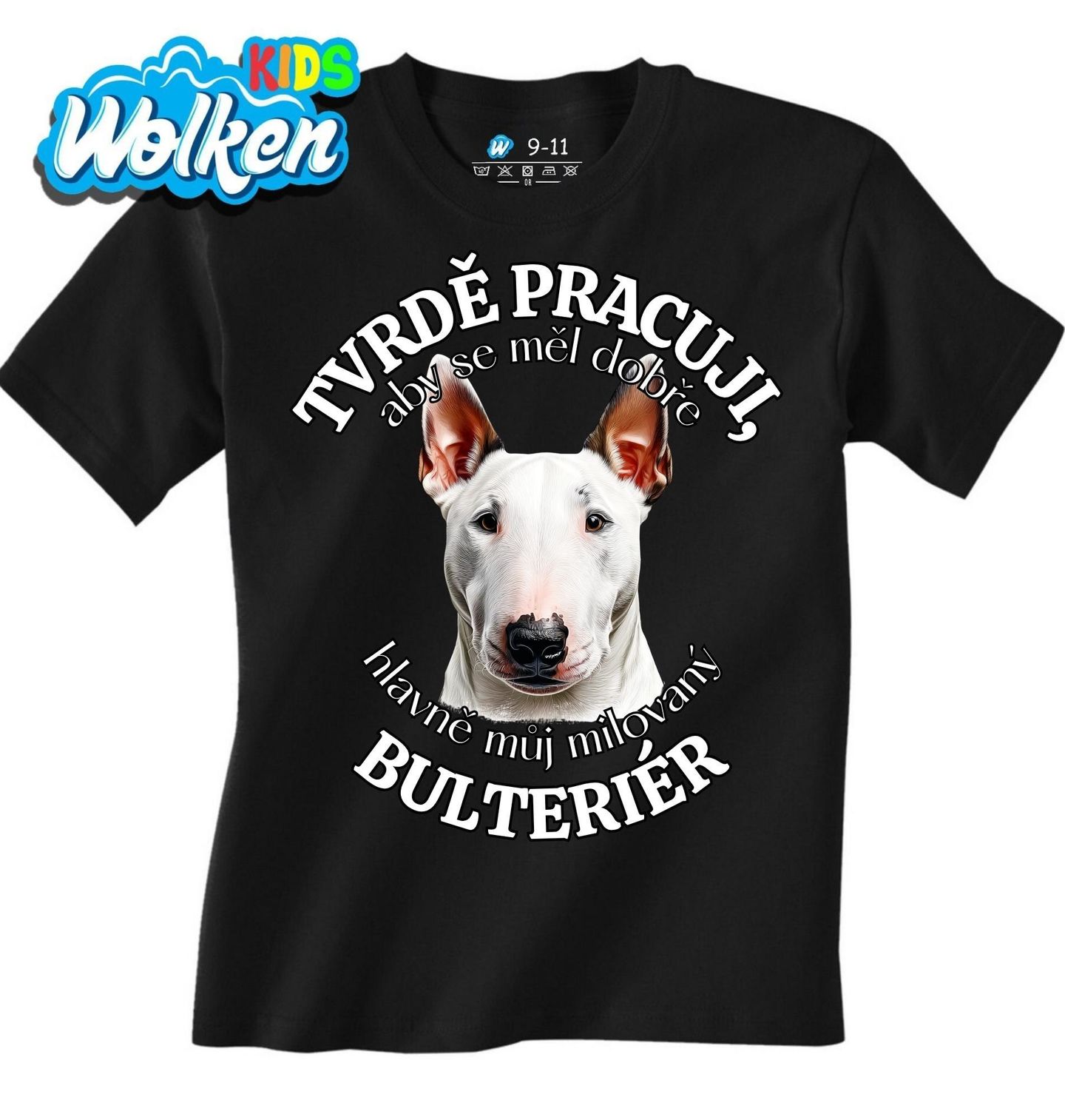 Dětské tričko Tvrdě pracuji, aby se měl dobře můj Bulteriér.jpg