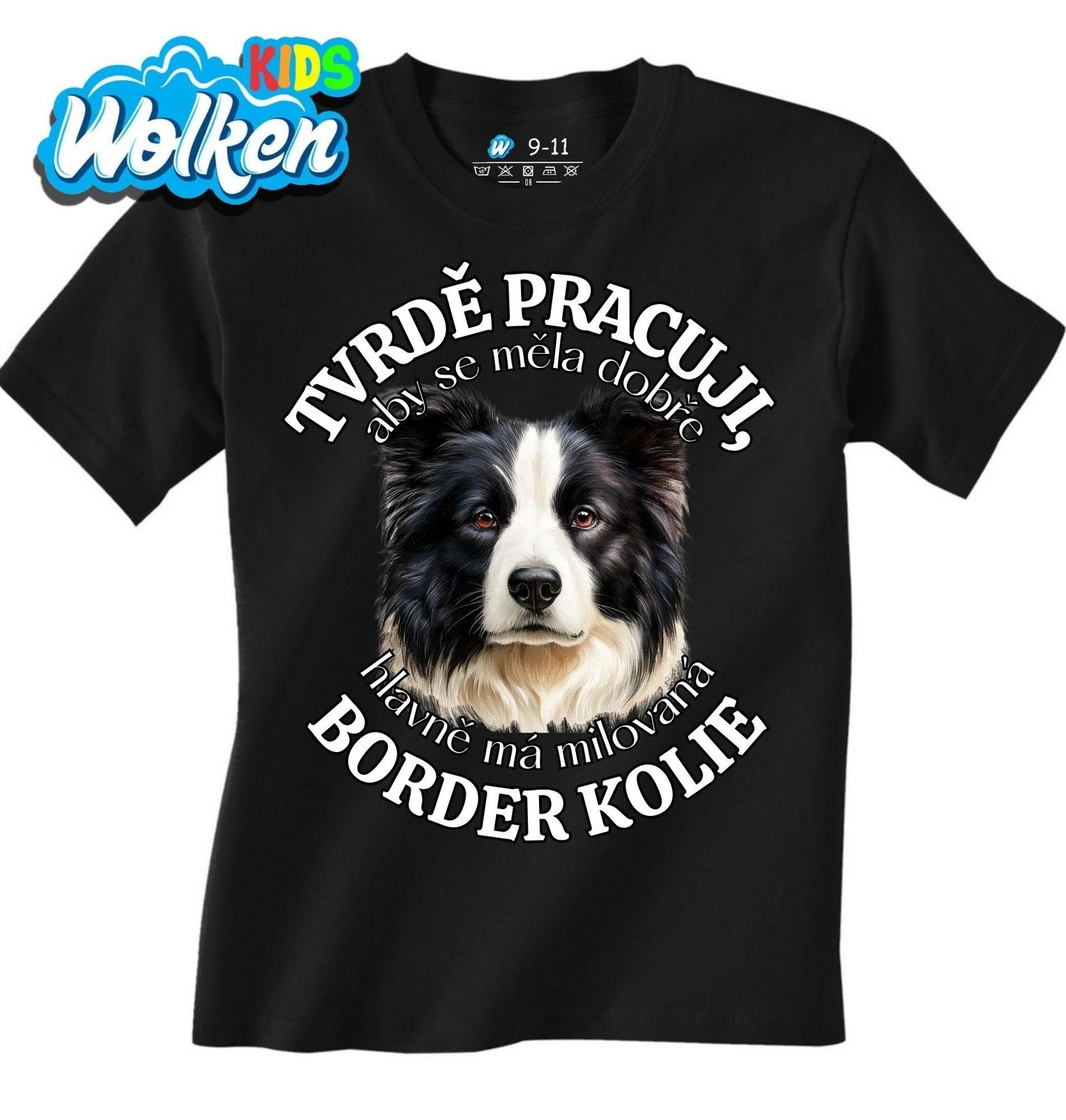Dětské tričko Tvrdě pracuji, aby se měl dobře má Border kolie.jpg