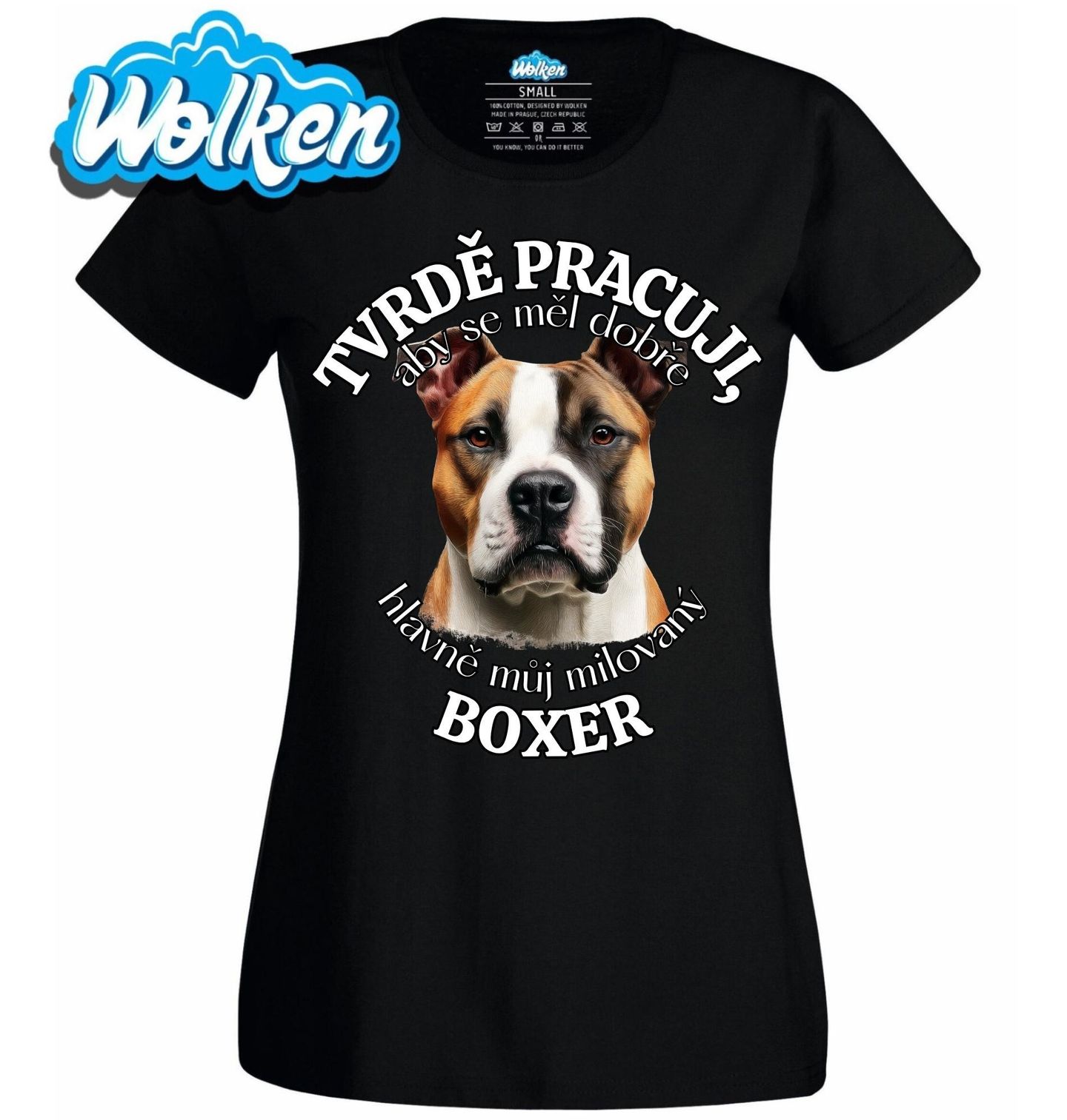 Dámské tričko Tvrdě pracuji, aby se měl dobře můj Boxer.jpg