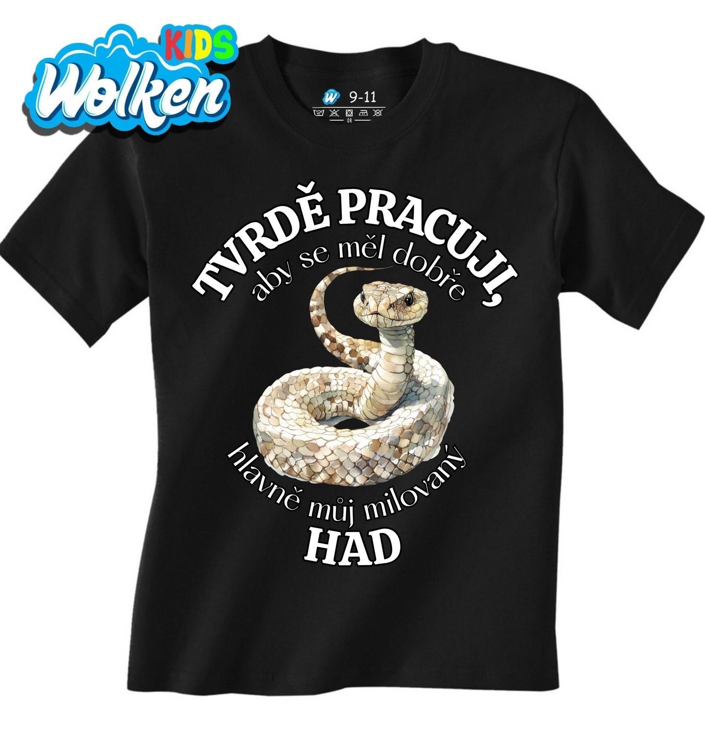 Dětské tričko Tvrdě pracuji, aby se měl dobře můj Had.jpg