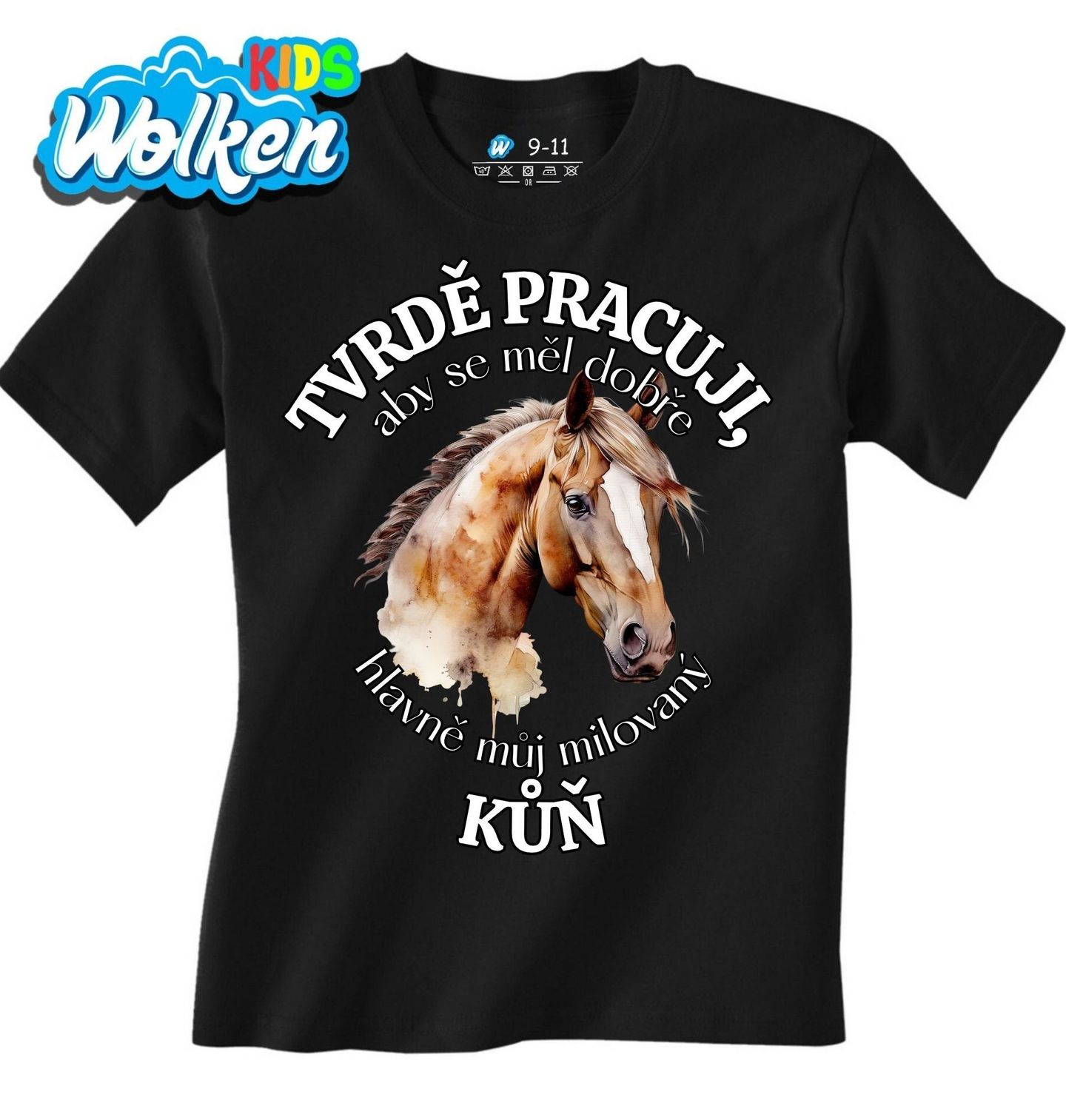 Dětské tričko Tvrdě pracuji, aby se měl dobře můj Kůň.jpg