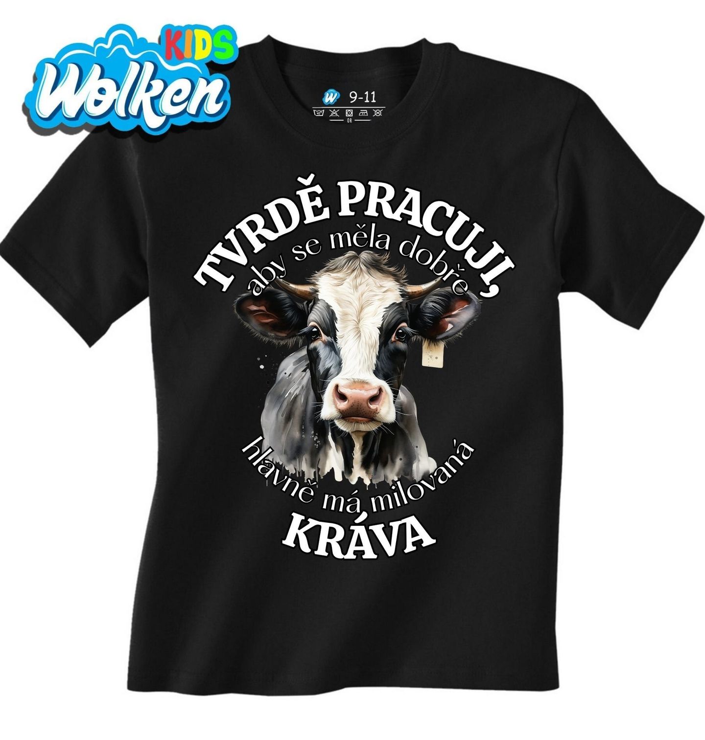 Dětské tričko Tvrdě pracuji, aby se měla dobře má Kráva.jpg