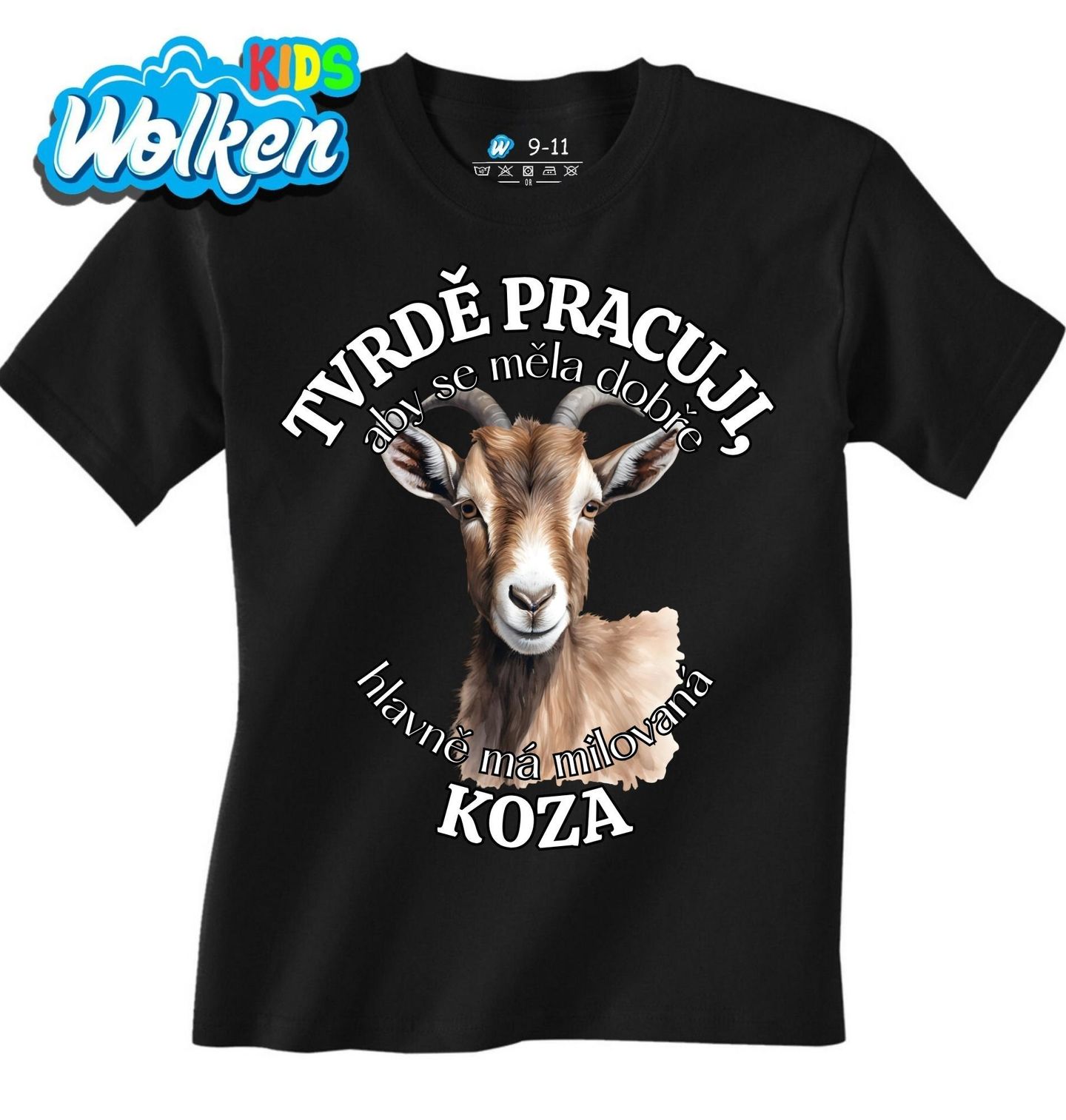 Dětské tričko Tvrdě pracuji, aby se měla dobře má Koza.jpg