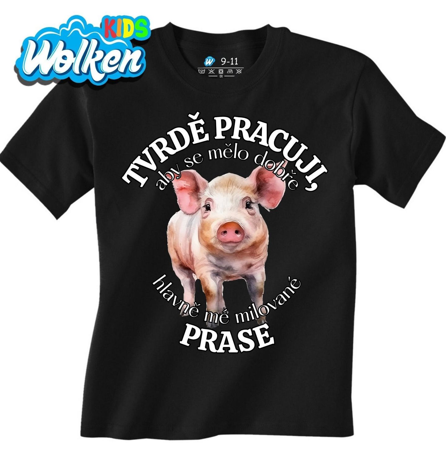 Dětské tričko Tvrdě pracuji, aby se mělo dobře mé Prase.jpg