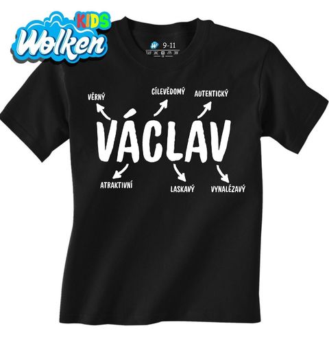 Obrázek produktu Dětské tričko Popis Jména Václav