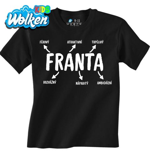 Obrázek produktu Dětské tričko Popis Jména Franta