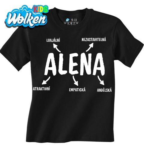 Obrázek produktu Dětské tričko Popis Jména Alena