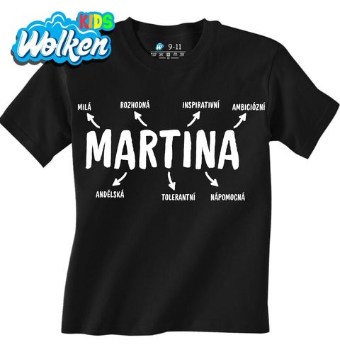 Obrázek produktu Dětské tričko Popis Jména Martina