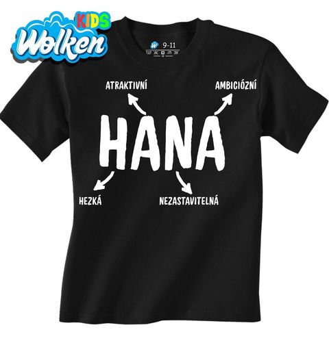 Obrázek produktu Dětské tričko Popis Jména Hana