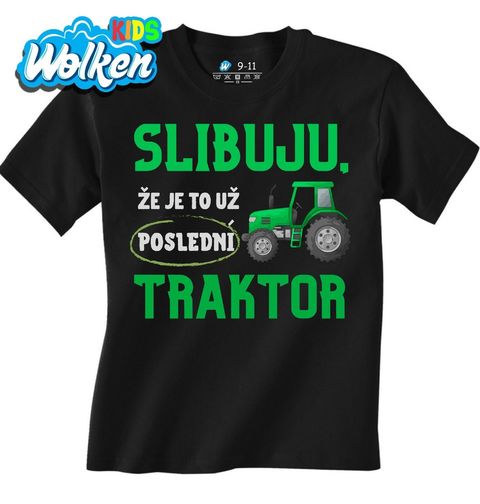 Obrázek produktu Dětské tričko Zelený Traktor Slibuju, že je to už poslední