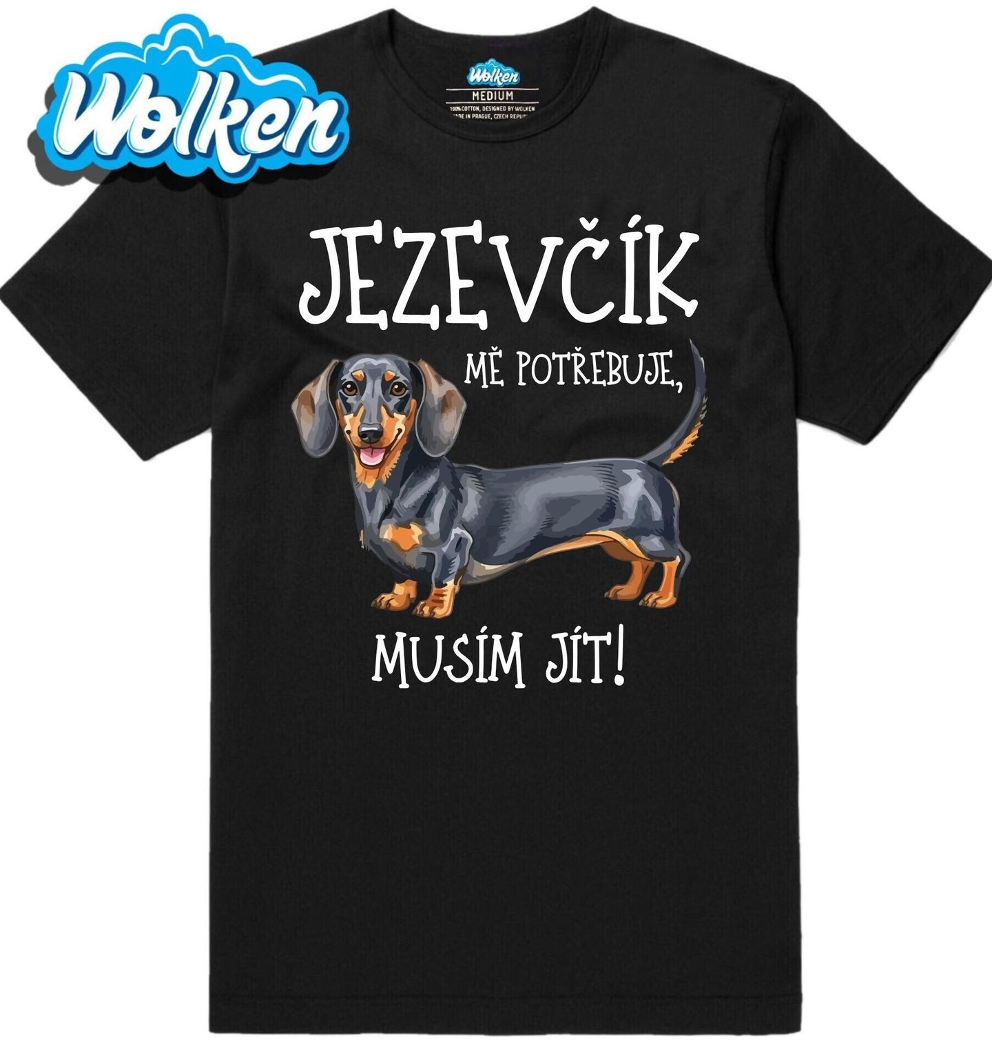 Pánské tričko Jezevčík mě potřebuje, musím jít!.jpg