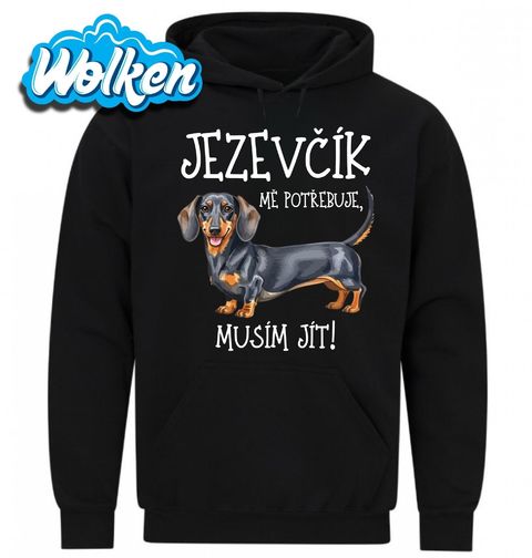 Obrázek produktu Pánská mikina Jezevčík mě potřebuje, musím jít!