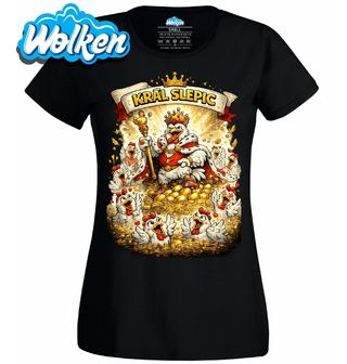 Dámské tričko Kohout na Trůnu Král slepic.jpg