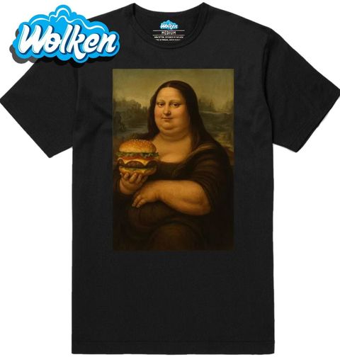 Obrázek produktu Pánské tričko Obézní Mona Lisa s Burgerem