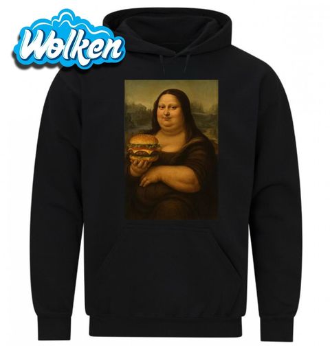 Obrázek produktu Pánská mikina Obézní Mona Lisa s Burgerem