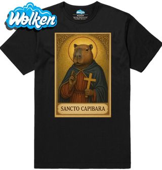 Pánské tričko Svatá Kapybara Sancto Capibara.jpg