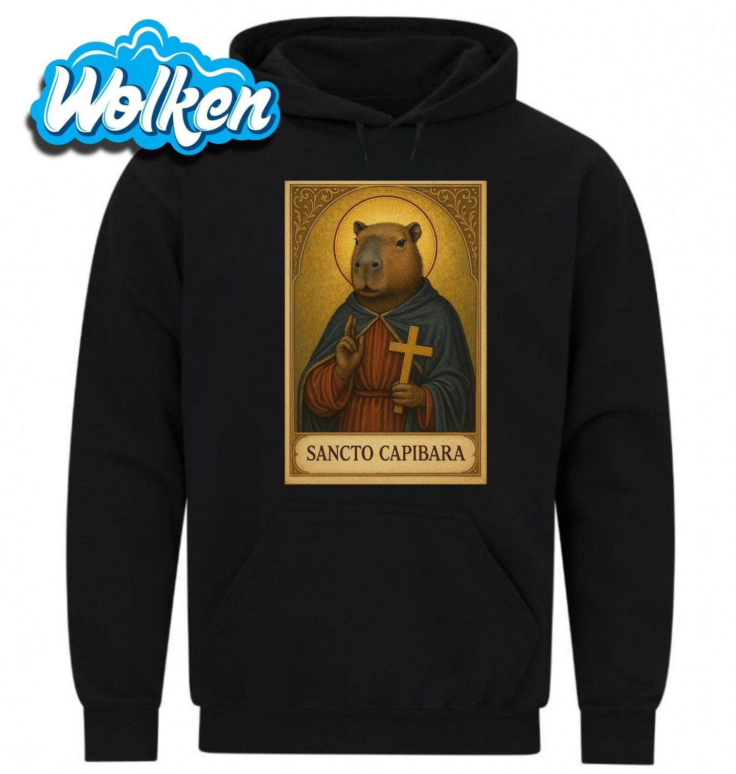 Mikina Svatá Kapybara Sancto Capibara.jpg